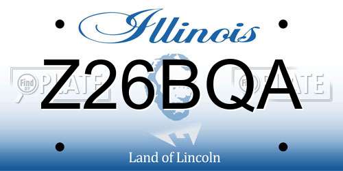Z26BQA Illinois License Plate