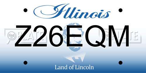 Z26EQM Illinois License Plate