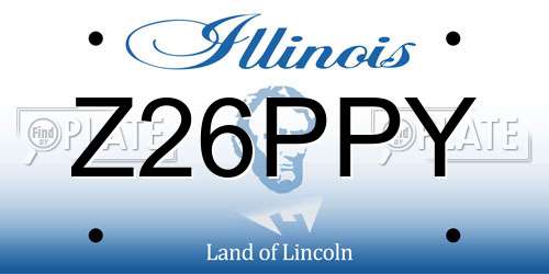 Z26PPY Illinois License Plate