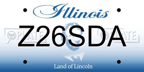 Z26SDA Illinois License Plate