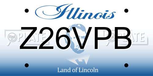 Z26VPB Illinois License Plate