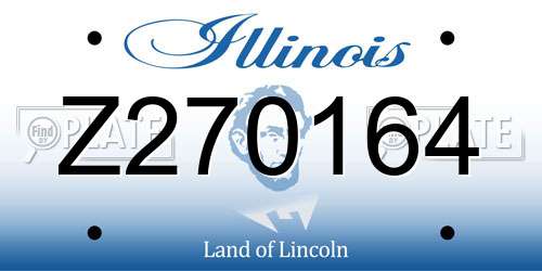Z270164 Illinois License Plate