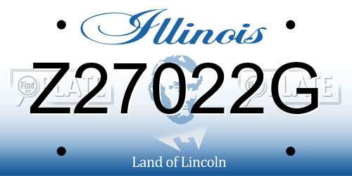 Z27022G Illinois License Plate