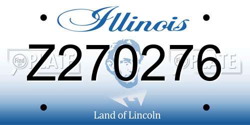 Z270276 Illinois License Plate