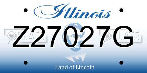 Z27027G Illinois License Plate