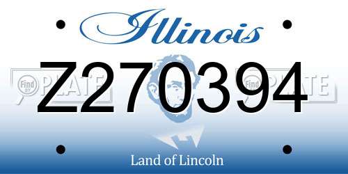 Z270394 Illinois License Plate