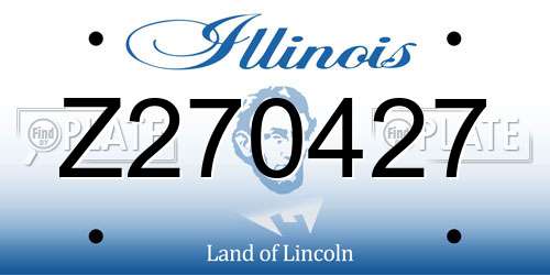 Z270427 Illinois License Plate