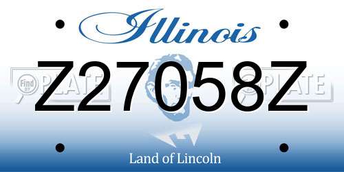 Z27058Z Illinois License Plate