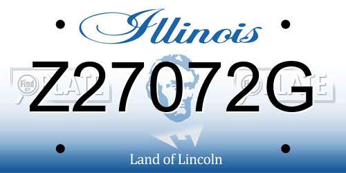 Z27072G Illinois License Plate