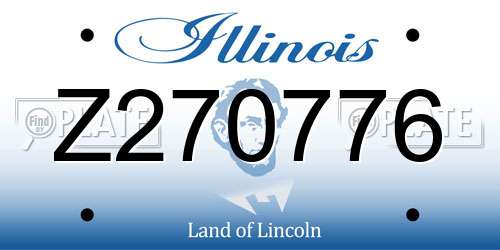 Z270776 Illinois License Plate