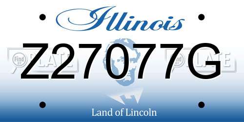 Z27077G Illinois License Plate