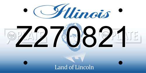Z270821 Illinois License Plate