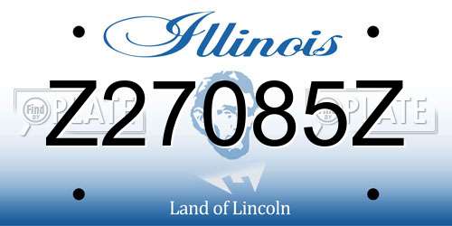 Z27085Z Illinois License Plate