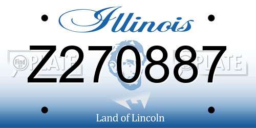 Z270887 Illinois License Plate