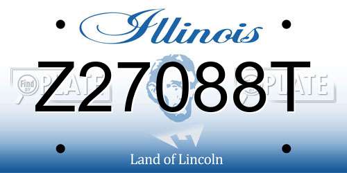 Z27088T Illinois License Plate