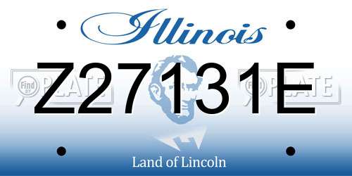 Z27131E Illinois License Plate