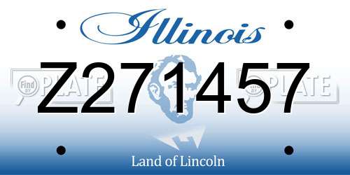 Z271457 Illinois License Plate