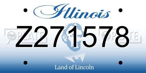 Z271578 Illinois License Plate