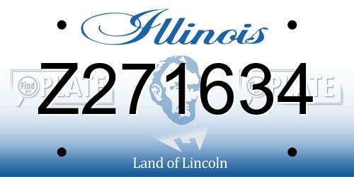 Z271634 Illinois License Plate