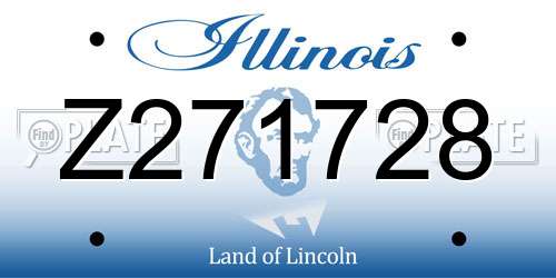 Z271728 Illinois License Plate