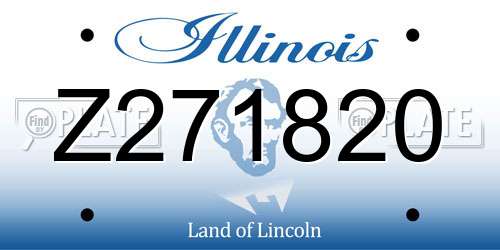 Z271820 Illinois License Plate