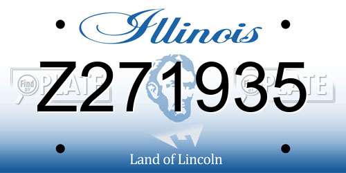 Z271935 Illinois License Plate