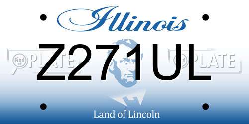 Z271UL Illinois License Plate