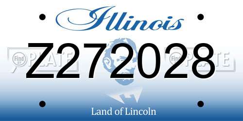 Z272028 Illinois License Plate
