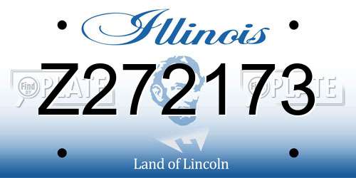 Z272173 Illinois License Plate