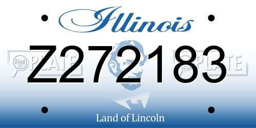 Z272183 Illinois License Plate