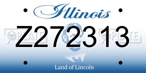 Z272313 Illinois License Plate