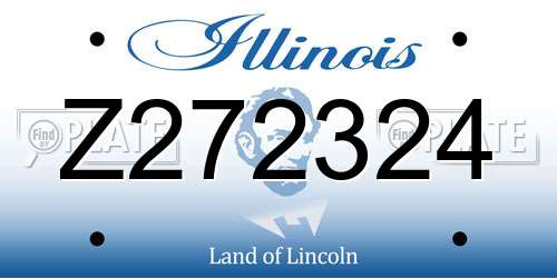 Z272324 Illinois License Plate