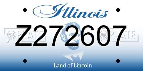 Z272607 Illinois License Plate
