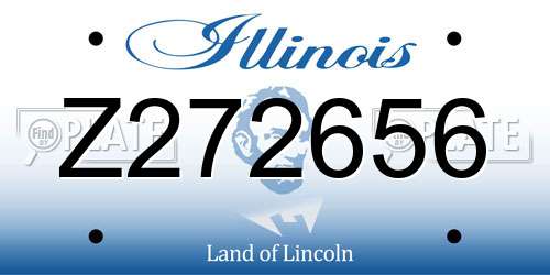 Z272656 Illinois License Plate