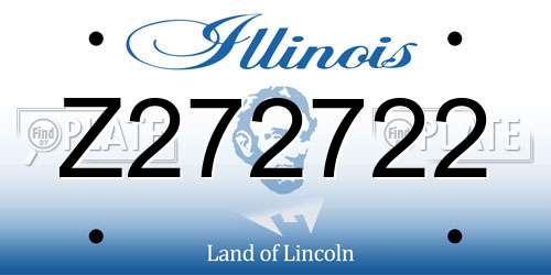 Z272722 Illinois License Plate