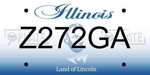 Z272GA Illinois License Plate