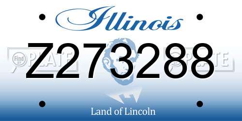 Z273288 Illinois License Plate