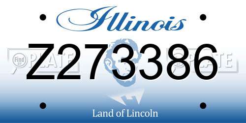 Z273386 Illinois License Plate