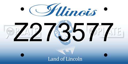 Z273577 Illinois License Plate