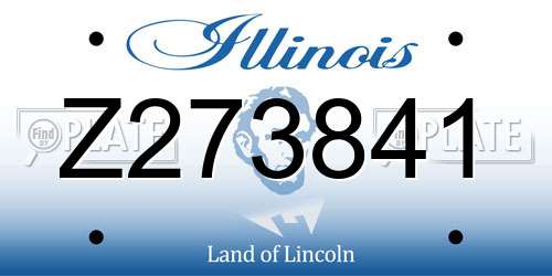 Z273841 Illinois License Plate