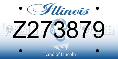 Z273879 Illinois License Plate