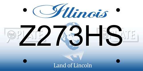 Z273HS Illinois License Plate