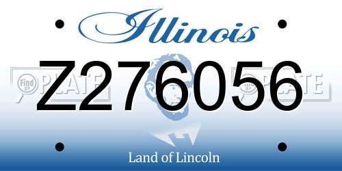 Z276056 Illinois License Plate