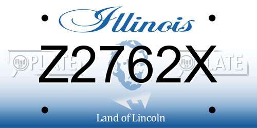 Z2762X Illinois License Plate