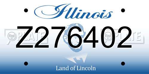 Z276402 Illinois License Plate