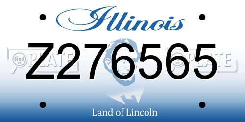 Z276565 Illinois License Plate