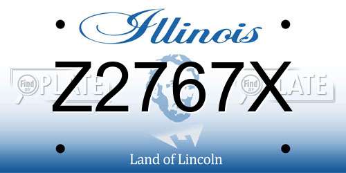 Z2767X Illinois License Plate