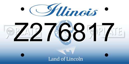 Z276817 Illinois License Plate
