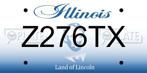 Z276TX Illinois License Plate