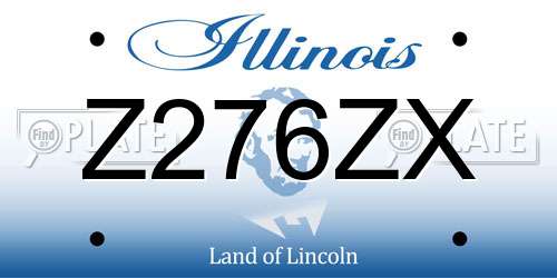 Z276ZX Illinois License Plate